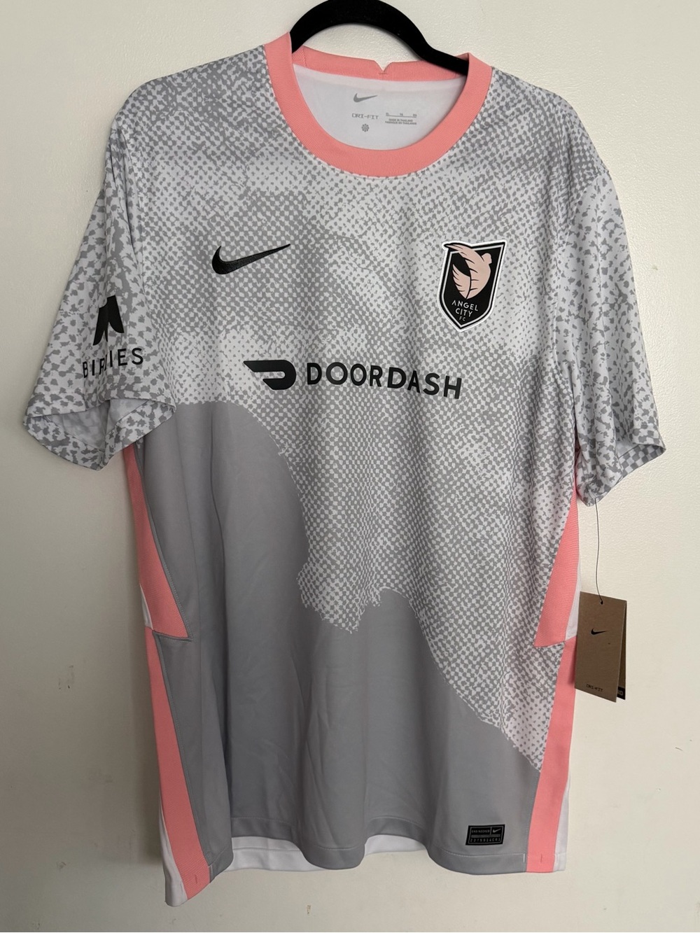 Men's Nike Dri-FIT Angel City FC 2023 Stadium Away Doordash Soccer Jersey XL
